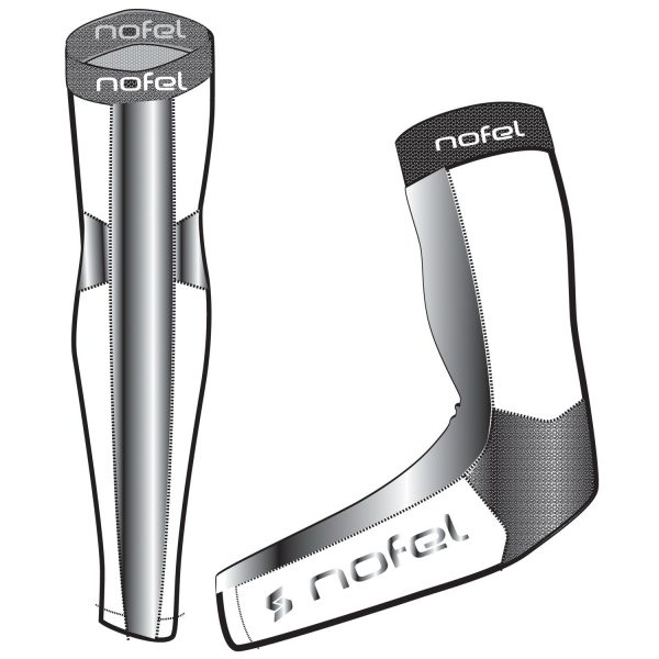 Flash Arm Warmers White Reflective Nofel Pro
